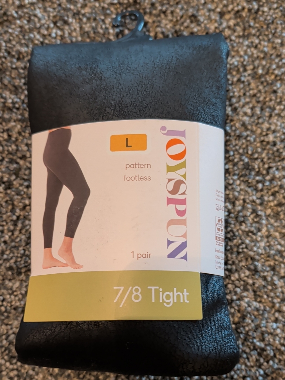 Joyspun Womenβs 7/8 Footless Tights β Black, Large